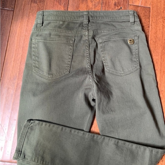 Michael Kors Womens Size 6 Green Mid Rise Izzy Skinny Stretch Jeans - Picture 6 of 7